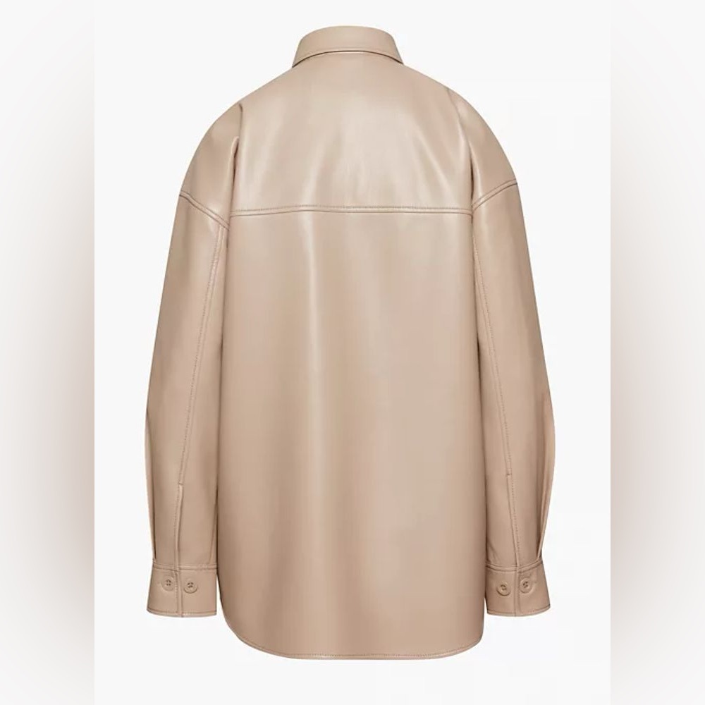 Aritzia Babaton Pelli Shirt Jacket Small in color Fluent Taupe - Picture 7 of 7